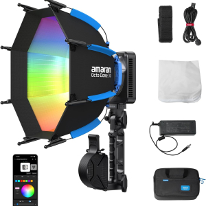 Đèn LED Aputure Amaran Ray 120c Full Color 120W, điều khiển bằng ứng dụng, ngàm Bowens, đèn LED dành cho nhiếp ảnh kèm softbox và túi đựng di động (Ray 120c) | Hàng Chính Hãng